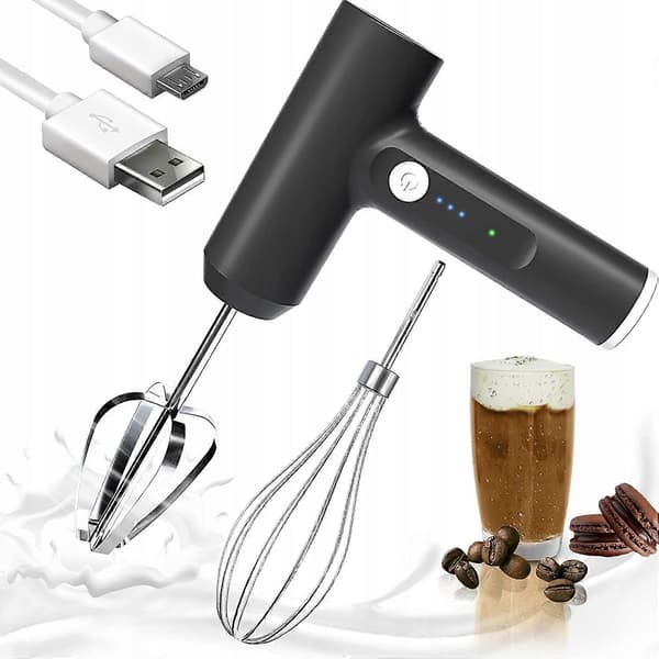 Bedee Håndmixer Usb Håndmixer 20w Sort black