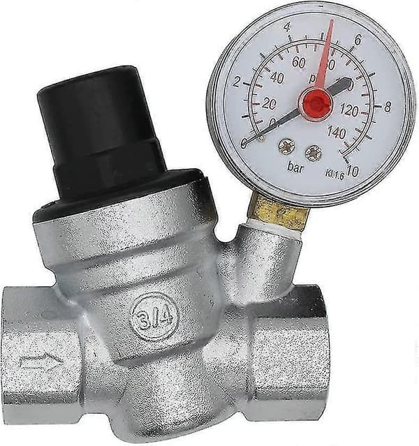 Dn20 Vattentrycksreducerare 3/4 tums vattentrycksregulator med manometer