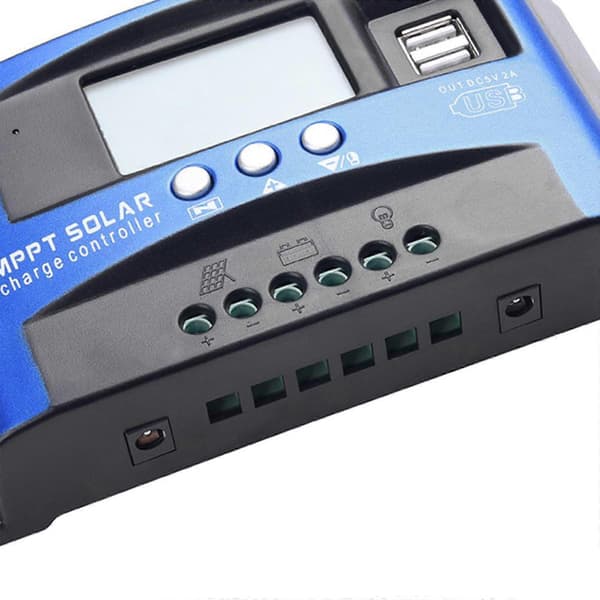 MPPT Solar Charge Controller 30A 40A 50A 60A 80A 100A Automatisk Opladning Afladning LCD Solpanel Batteri Regulator 80A