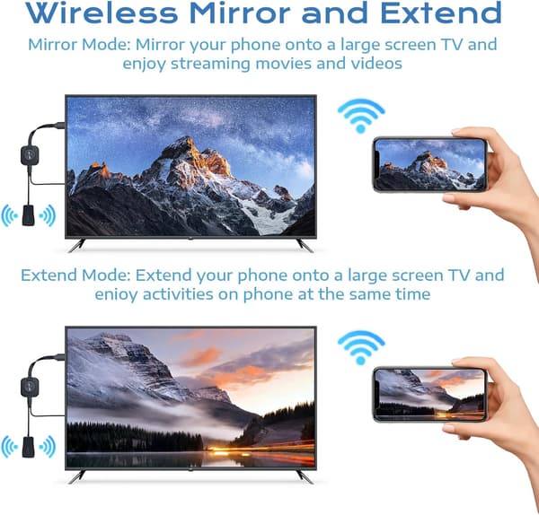 4K Trådløs HDMI-adapter for iPhone/Android/Windows/Mac og Smart TV[JSR]