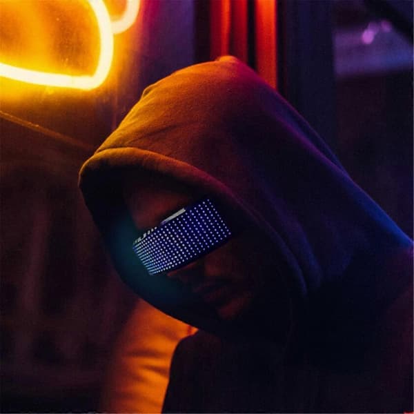 App Bluetooth-kontroll Lysende Briller DIY Innhold LED Glødende Briller Feststemning Rekvisitter MultiColor