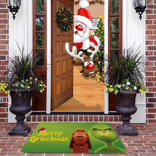 Illusion dörrmatta, halkfri visuell dörrmatta för jul, för julfest inomhus utomhus Style 7 40*60cm