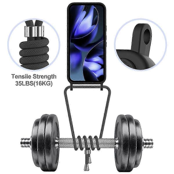 Til Google Pixel 10 etui flydende silikone kortholder bagside telefoncover med snor