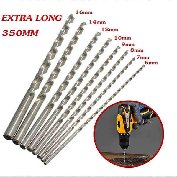 Forlenget HSS Ekstra Lang Spiralbor 14x350mm