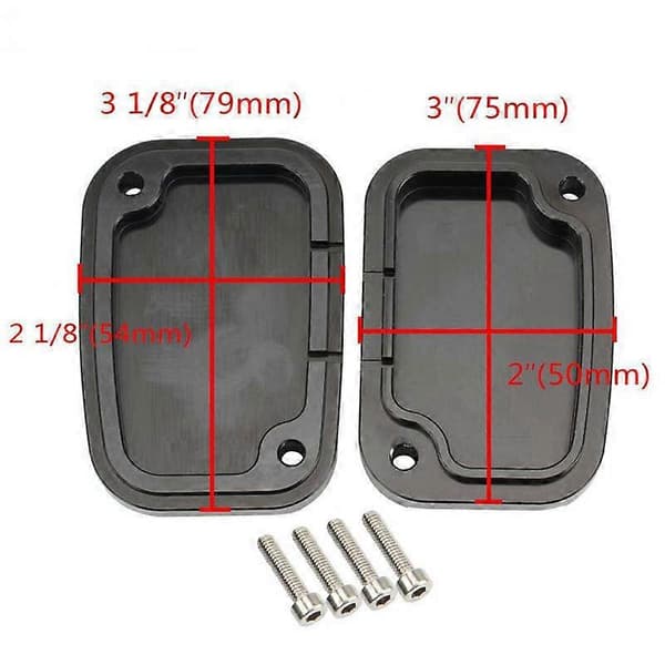 Front Master Cylinder Covers for Harley VRSCD V-Rod Night Rod Muscle GL. (Black) (2 Pcs)