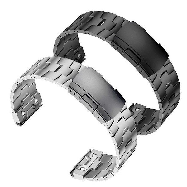 Tactix för Garmin Fenix 7 Titanlegering Klockarmband Fenix 6X Pro/Fenix 5X Garmin 22mm 26mm Snabbkoppling Titanarmband Black 26mm