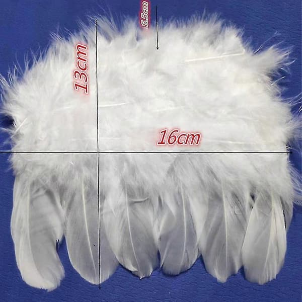 10 stk. Mini Skytsengel Hvide Engle Fjer Vinger, ch