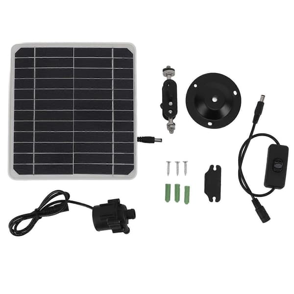 50W Solar Powered Water Pump Solar Panel Kit 24 Hours Operation Solar Panel Water Fountain Pump Kit with Switch Adjustment for Bird Baths Fish Ponds