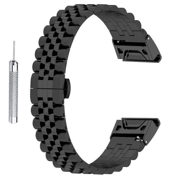 För Garmin Fenix 7S Klockarmband Multicolor Black