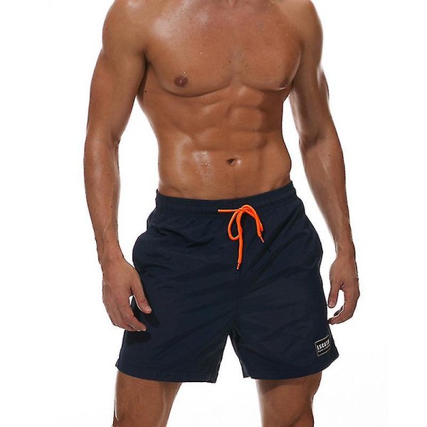 Herr Summer Swimming Board Shorts Badshorts Trunks Strandkläder Navy Blue L