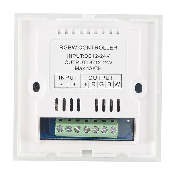 DC12V-24V RGB / RGBW Väggmonterad Pekpanelkontroller Vit