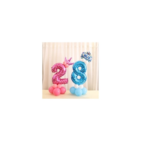 Grattis på födelsedagen dekoration med folie ballong nummer