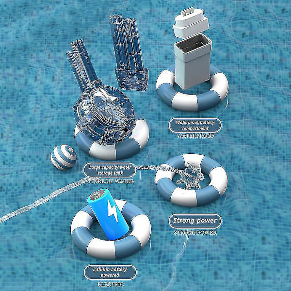Elektrisk vattenleksak Automatisk vattenblaterleksaker för barn Sommarpojke Flickor Vattenkamp Leksaker