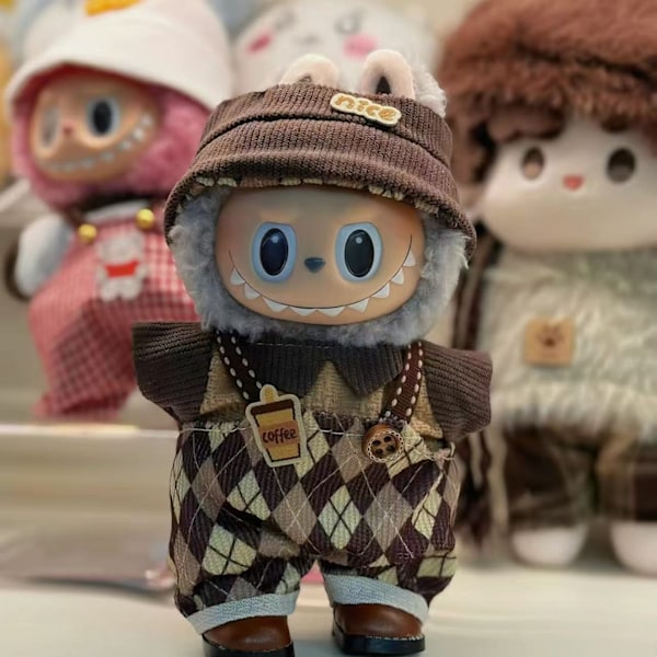 /NC/Uusi Design Labubu Vaatesetti ja Tarvikkeet Ylellinen Designer Labubus Vaatesetti LaBubu Nukeille Lahjoilla 4(ONLY CLOTHES no shoes)