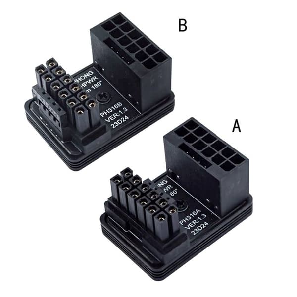 PCI-E 5.0 12V HPWR ATX3.0 Modulær Strømadapter til 4080 5090TI Grafikkort, 16-ben, 12+4P, 600W, Han til A