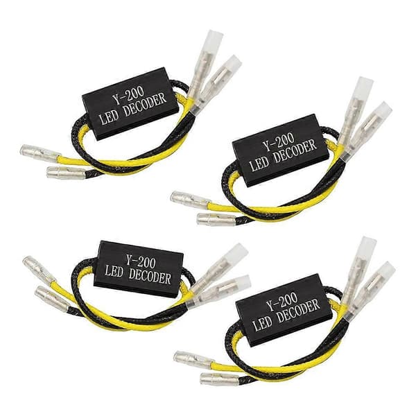 12V Motorcykel LED Belastningsmodstand LED Dekoder LED Indikator Blinklys Fejleliminator til Black