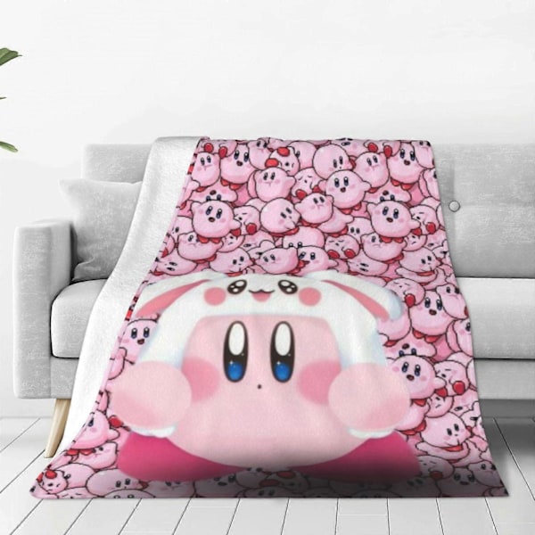 Kirby Kastetæppe Sofa Seng Blød Let Varm Hyggelig Flanel Fleece Sengetæppe Til Børn Voksne Gave Multiple S-SYS1065 76x102cm 40x30in