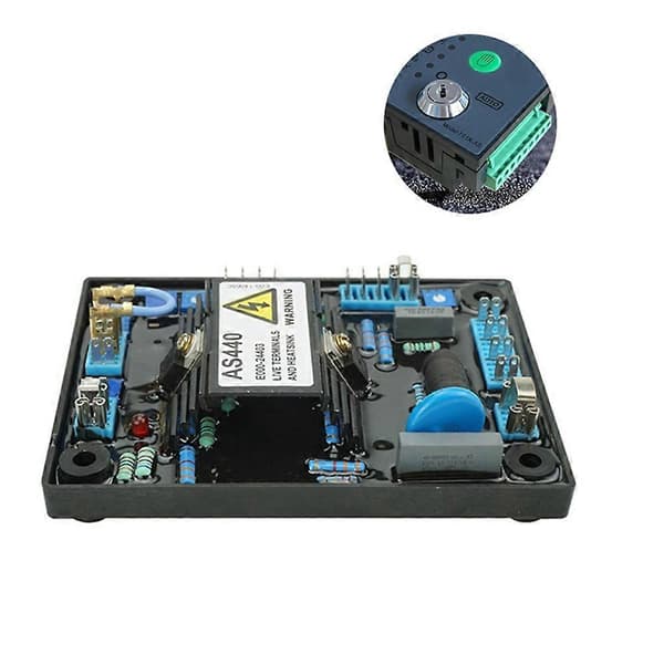 AS440 AVR Generator Dele E000-24403 Praktisk Automatisk Spændingsregulator Generator Regulator Modul Black
