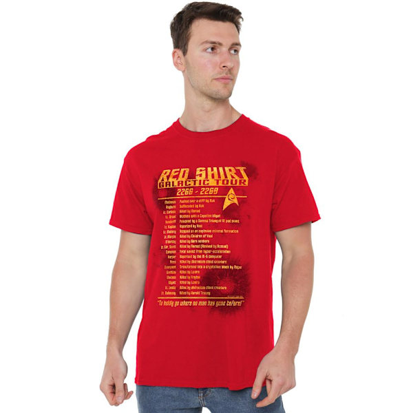 Star Trek Herr Röd Tröja Tour T-Shirt XL Röd Red XL