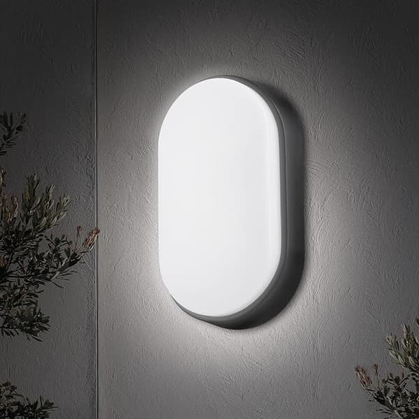 LED-seinävalaisin elliptinen lamppu musta lamppu 220*135*70mm