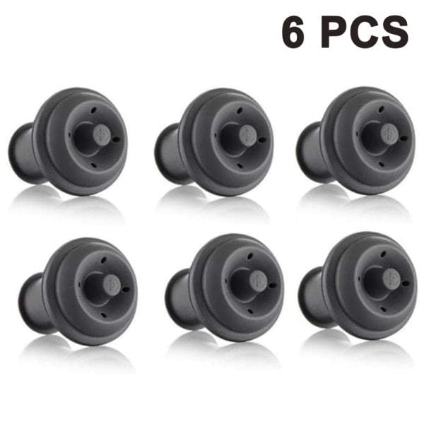 Vacu Vin Vacuum Stoppers for Wine Storage - Set of 6, Multicolor