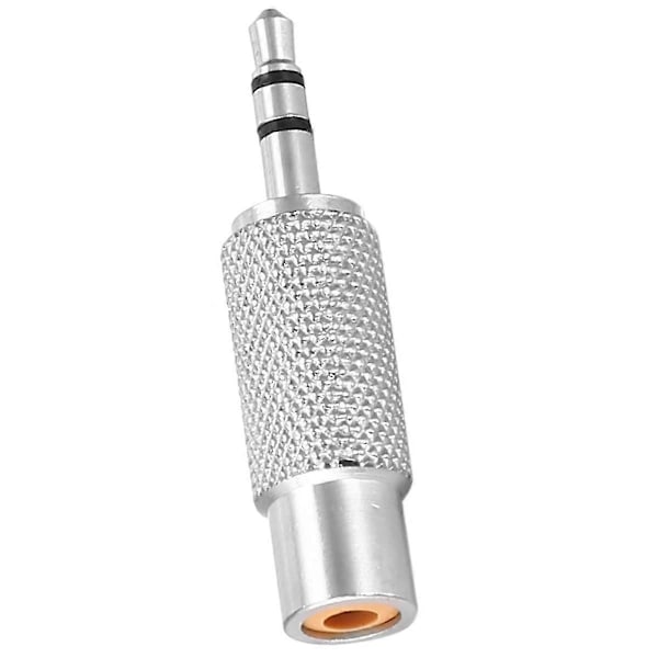 3,5 mm Stereo Han til Mono Hun Audio Adapter silver