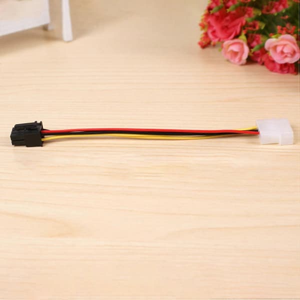 10 st 4-stifts IDE Molex till 6-stifts strömkabel GPU grafikkort
