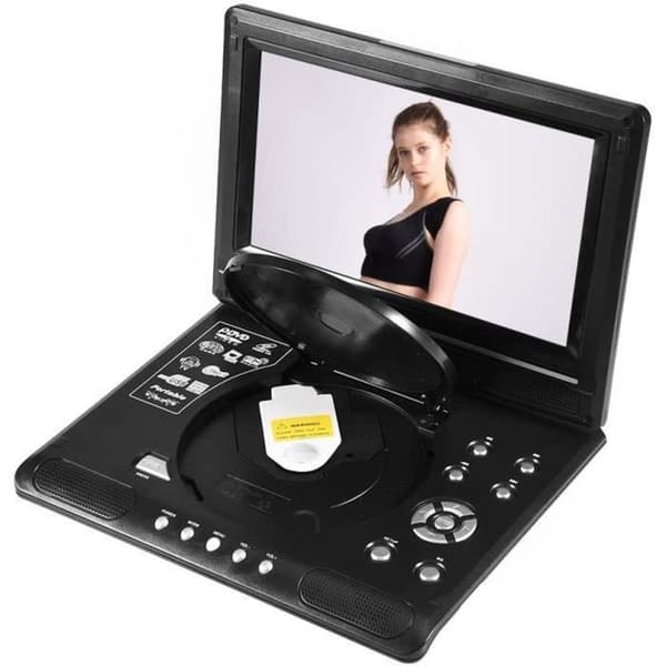 9,8\" bärbar DVD-spelare, roterande HD digital smart-TV EVD DVD-spelare, stöder SD-kort, USB-TV, CD, DVD - A4