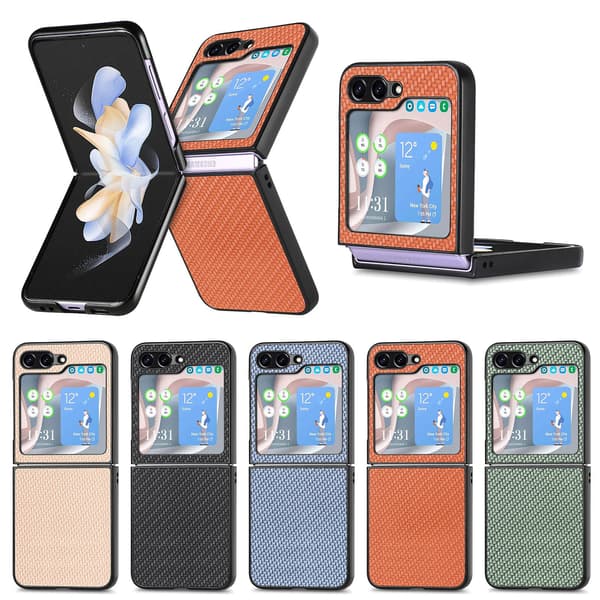 Fiber Pattern Style Case for Samsung Galaxy Z Flip 5 Grön