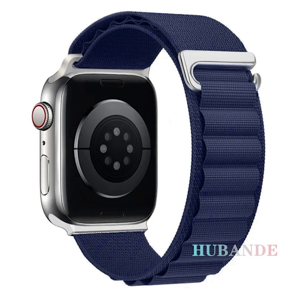 loop strap Kompatibel med  watch band 49mm 44mm 40mm 45mm 41mm 42mm 38mm 49 mm Nylon bralet iwatch series Ultra 8 7 se 6 5 3 Midnight Blue Series S10 46mm