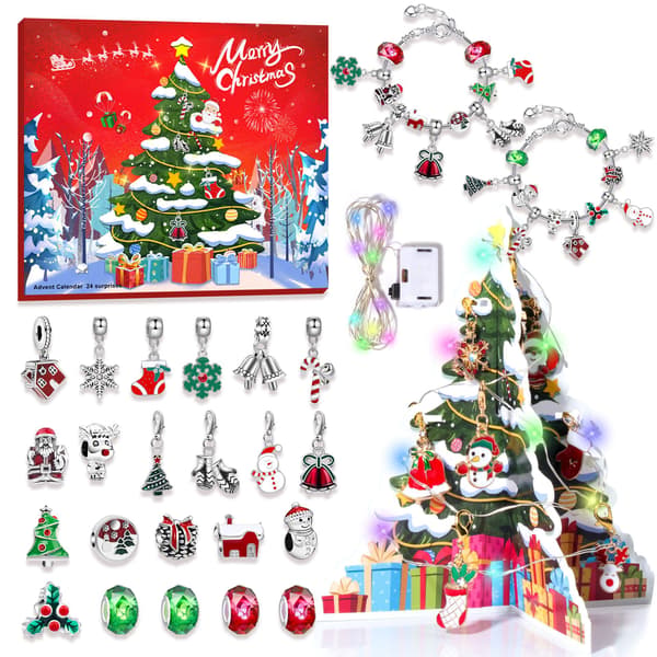 Jul Adventskalender Presentförpackning Page turning vertical blue M-09