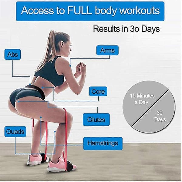 Fitness Booty Bands Bounce Trainer Elastisk Træktov Squat Modstand Justerbart Taljebælte Benstyrke Agility Træning
