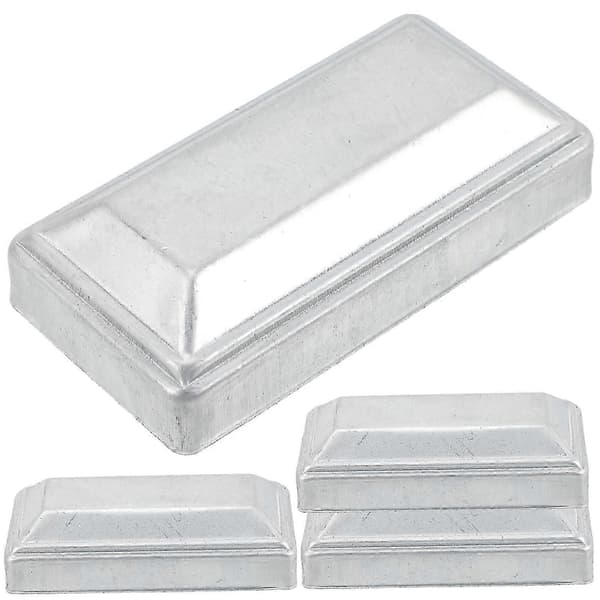4 stk. stolpehetter, dekorative gjerdehetteerstatninger, rektangulære stolpehetter 10x5cm