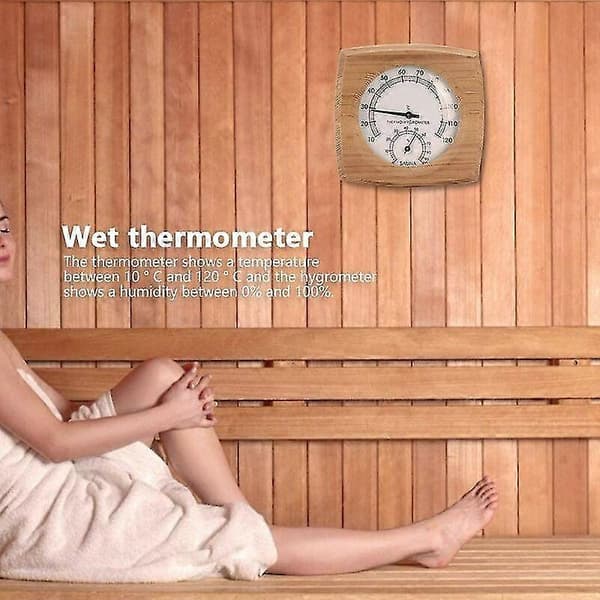 Saunatermometer, Ternel træ saunatermometer, vægtermometer, damp vådt termometer