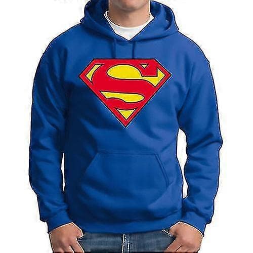 Herre Snøring Superman Batman Superhelt Trykt Hettegenser Pullover Sweatshirt Hoody - S Blue L