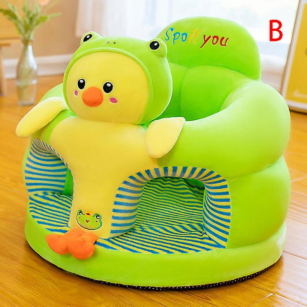 1 st Baby Learning Sitting Seat Sofa Cover Cartoon Case Plysch Support Chair Leksaker Yellow