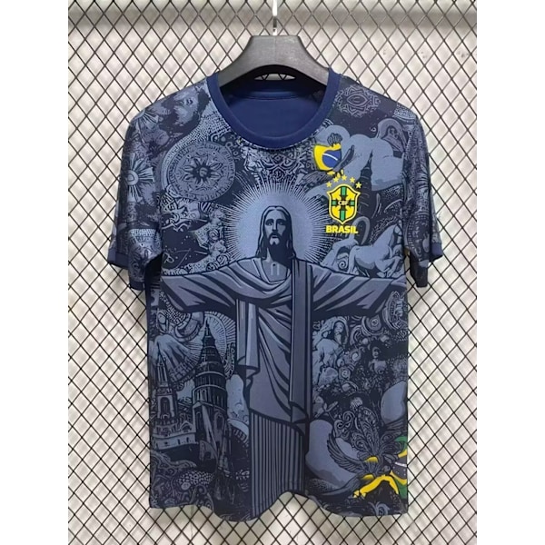 2024 Europamesterskab Frankrig trøje Italien landshold England Spanien Brasilien fodbolduniform Brasilien Special Edition Blå Brazil Special Edition Blue S