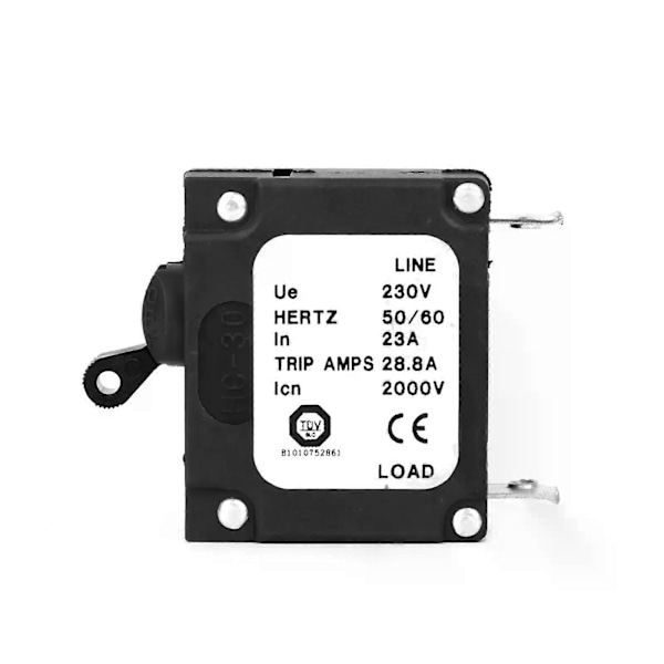 23A 230V AC Manuell Reset På/Av Strømbryter For 5KW Generator Kortslutning Og Overbelastningsbeskyttelse Av Kretsutstyr CHINA