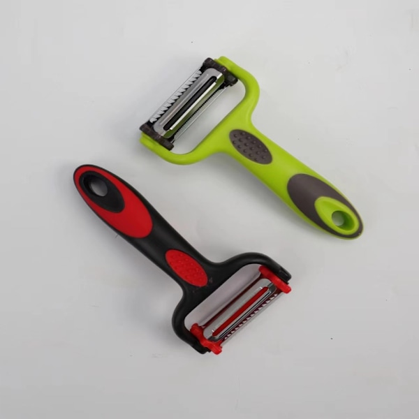 Multifunktionel Skræller Tre i En Slir til Melon Kartoffel 3 I 1 Rustfrit Stål Skræller Roterende Skræller Holdbar Rivejern Green