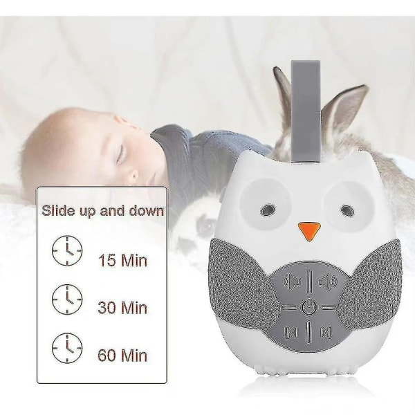 Baby Sleep Music Player Portabel Vit Brus Maskin med Hängrem
