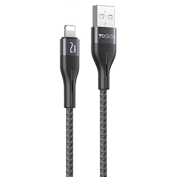 YESIDO CA121L Punottu USB-latausdatakaapeli USB–Lightning-kaapeli, yhteensopiva iPhone- ja iPad-laitteiden kanssa