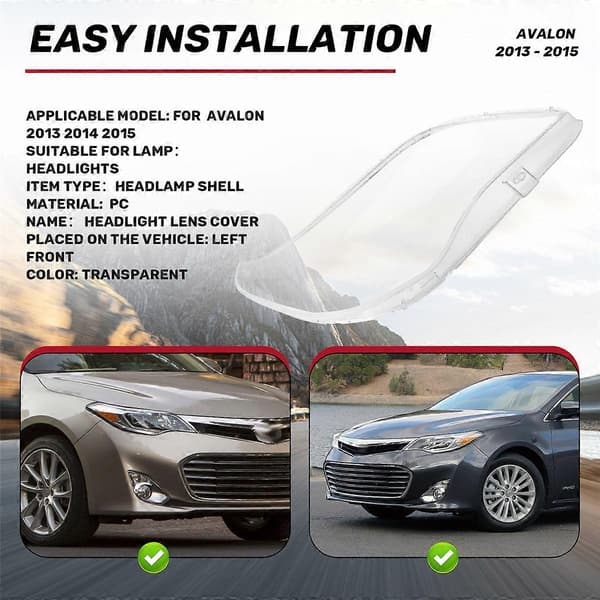Headlight Housing Lampshade Transparent Protection for Right