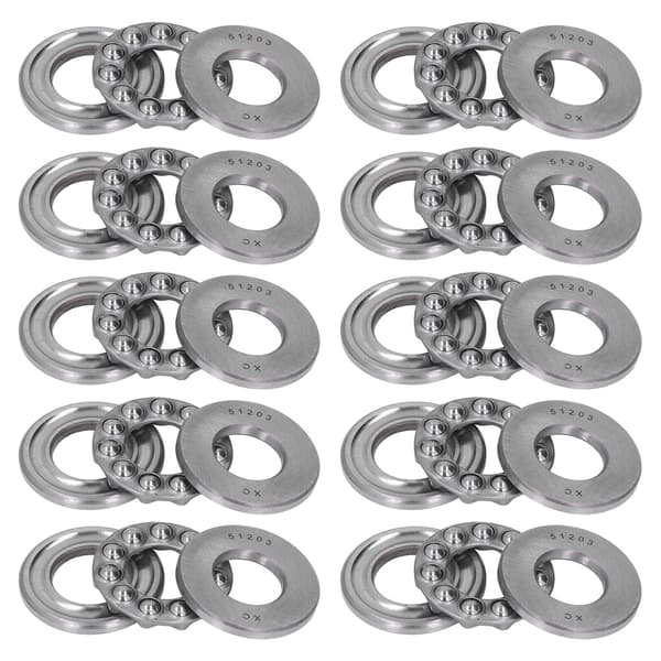 10 Pcs Thrust Ball Bearings One-Way 51203 Replacement Set for Equipment