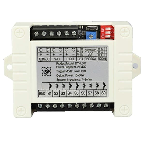 30W MP3 Stemmeafspilningsmodul DY-L30T 9 Trigger Musikafspiller B Black