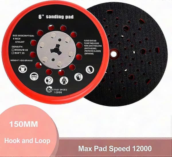 150 mm Multihole Slibepude til Bosch RSM6045, GEX 34-150 & GEX 40-150 Excentersliber med Nøgle (Medium)