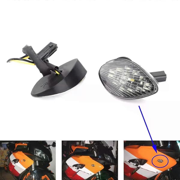 Artudatech Klare Blinklys Til Honda CBR 1000 RR Flush Mount 2004-2005 Smoke