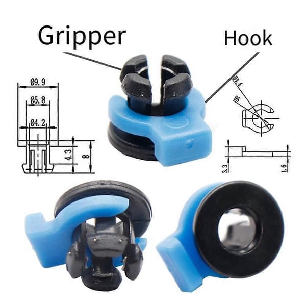 20 stk. Bowdenrørskoblingsclips Bowden Collet og Clips Sæt 3D-printertilbehør 1,75 mm filamentprinterdele