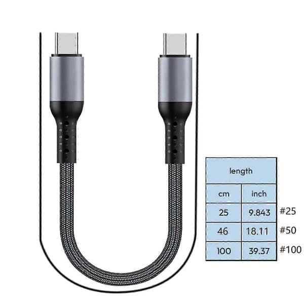 60W USB C til USB C Hurtig Opladerkabel, PD60W 480Mbps Data Synkronisering til Elektronik
