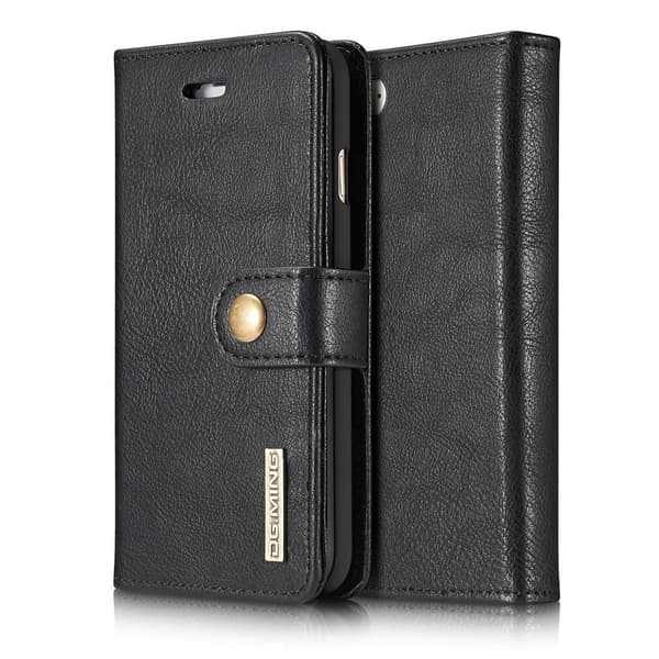 iPhone 7/8/SE (2020/2022) - DG.MING Magnetisk Etui/Wallet Case - Sort Black Svart
