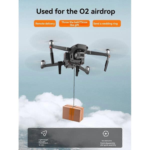 Quick Release Airdrop til DJI Mavic 2 Pro/Zoom Leveringssystem til vielsesringe og gaver Transporttilbehør til drone